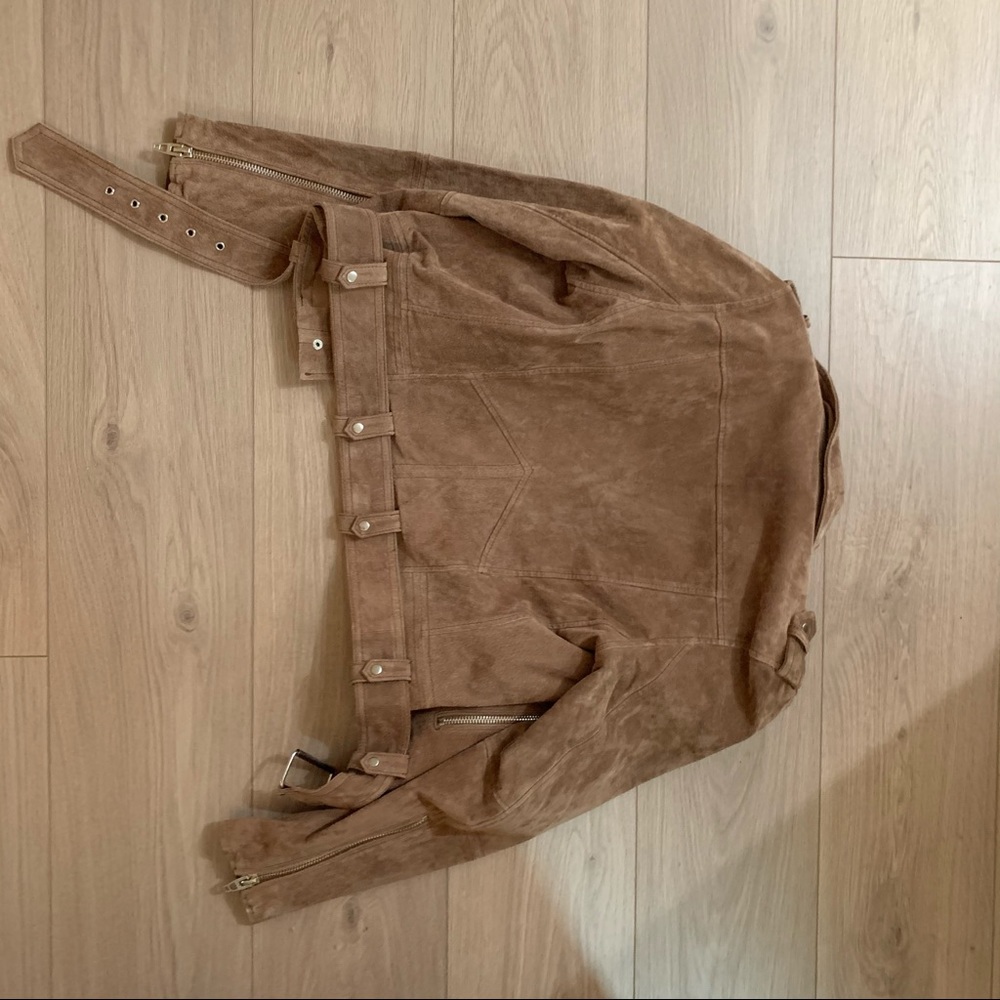 BLANK NYC SUEDE MOTTO JACKET